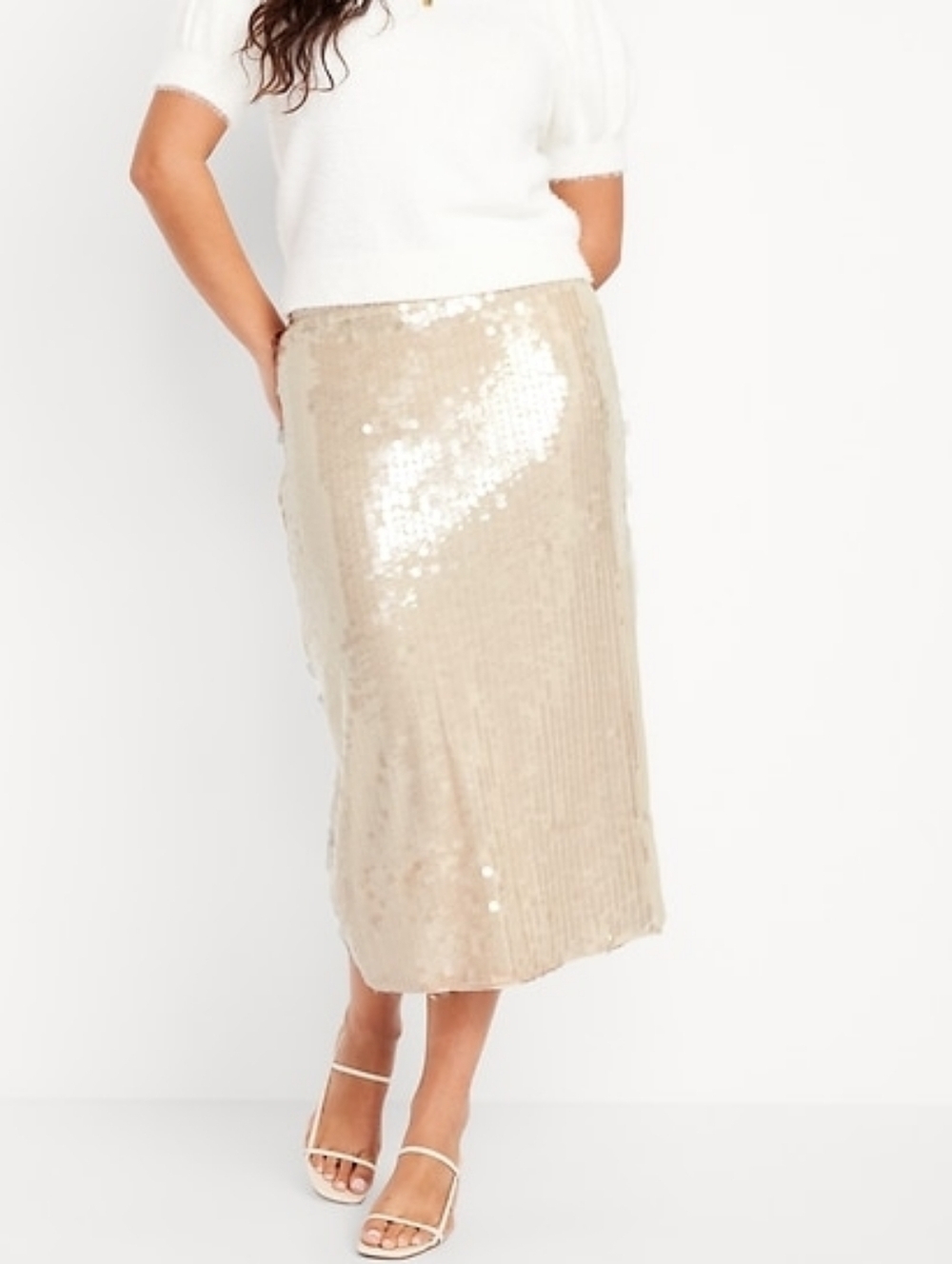 XXL • Old Navy • High-Waisted Sequin Midi Pencil Skirt